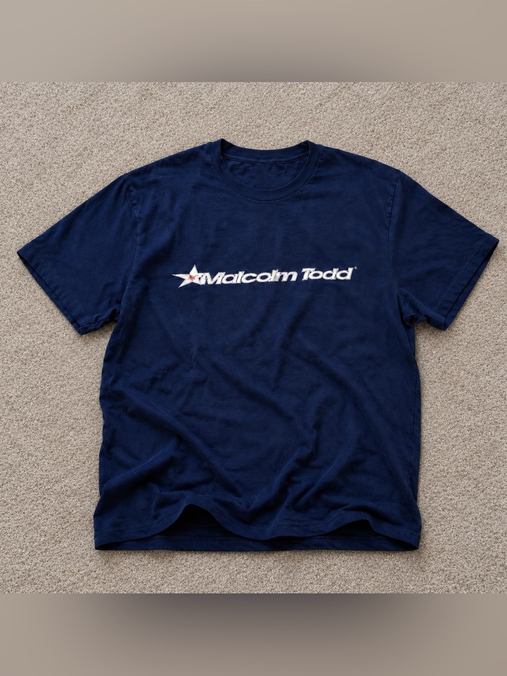 Gildan Reprint Navy Malcolm Todd Logo Tee